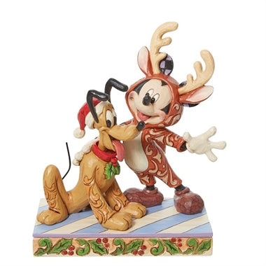 Disney Traditions "Mickey and Pluto Christmas" figur
