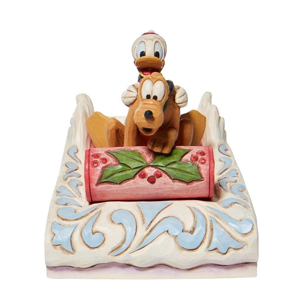 Disney Tradition "Donald & Plutto Sledding" figur