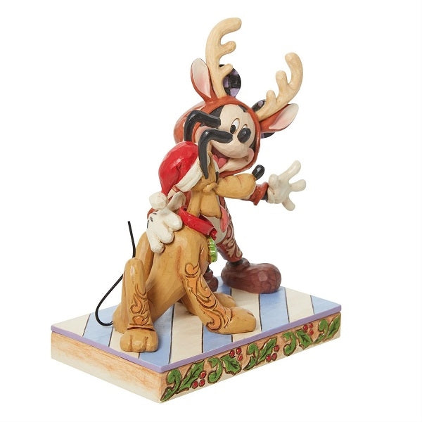 Disney Traditions "Mickey and Pluto Christmas" figur