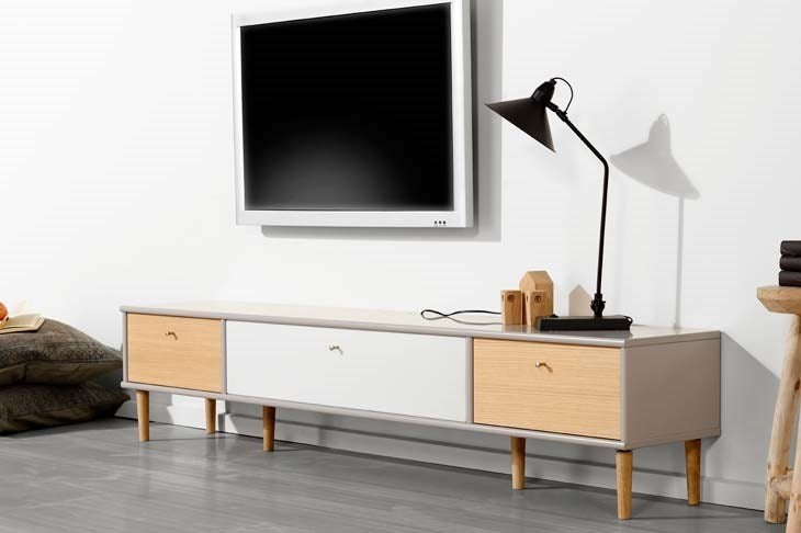 Mistral tv-bord i lys grå